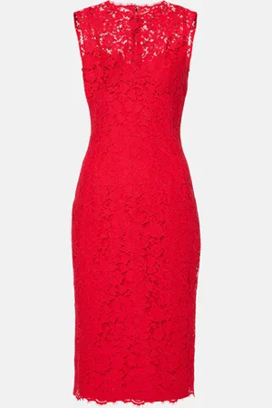 Dolce & Gabbana Vestido midi en mezcla de algodón