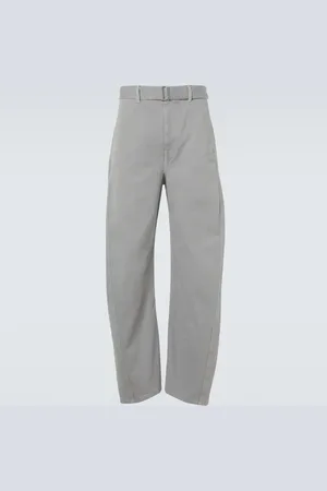 LEMAIRE Pantalones barrel Twisted de denim