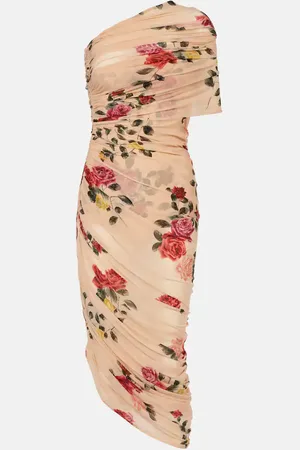 MAGDA BUTRYM Vestido midi floral drapeado