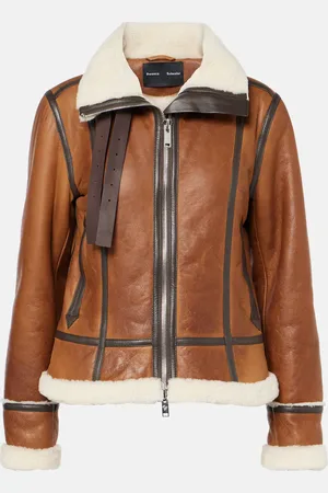 Proenza Schouler Chaqueta Arlo de piel con borrego