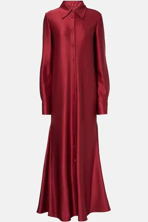 Jil Sander Vestido camisero de satén