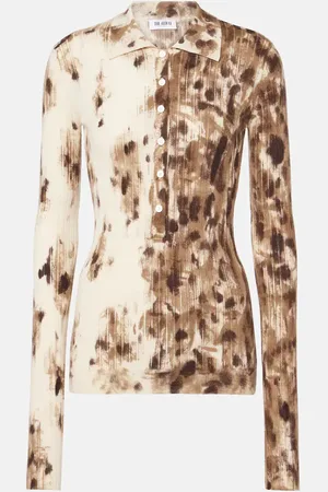 The Attico Polo de cachemir y seda estampado