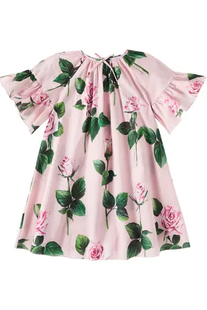 Dolce & Gabbana Vestido de popelín de algodón floral