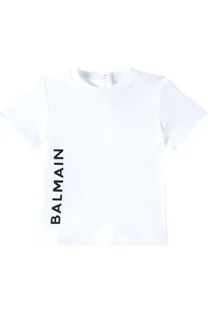 Balmain Camiseta de algodón con logo