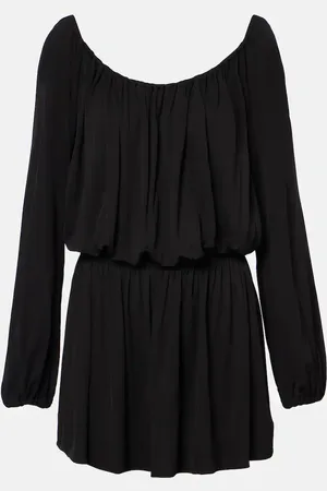 Saint Laurent Vestido corto de jersey drapeado