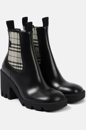 Burberry Botas chelsea de piel con Check