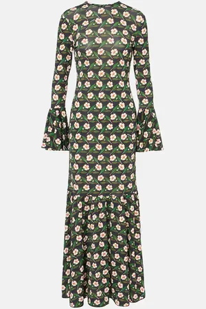 La DoubleJ Vestido largo Alba de jersey floral