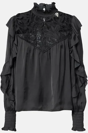 Isabel Marant Blusa Seila con volantes y encaje