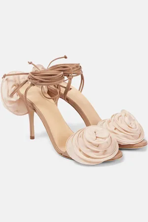 MAGDA BUTRYM Sandalias de piel con aplique floral