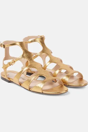 Tom Ford Sandalias Paradis de piel metalizada