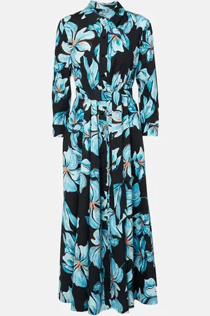 Diane von Furstenberg Vestido largo Blaine de algodón floral