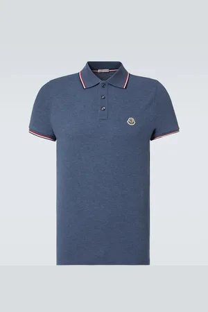 Moncler Polo de piqué de algodón con logo
