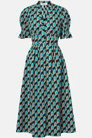 Diane von Furstenberg Vestido midi Erica de algodón estampado