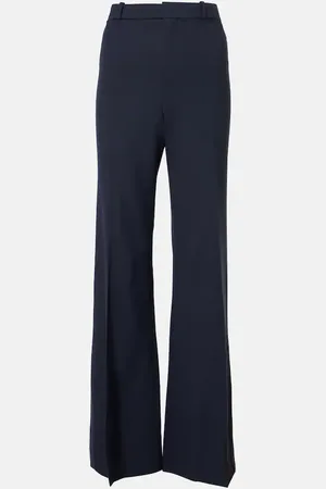 Chloé Chloé Pantalones anchos de mezcla de lana