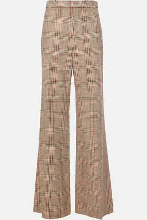 Chloé Chloé Pantalones anchos a cuadros Príncipe de Gales