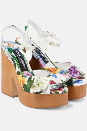 Dolce & Gabbana Sandalias con plataforma en jacquard floral