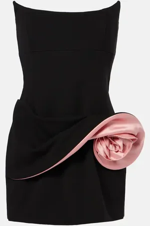 MAGDA BUTRYM Vestido bustier con aplique floral