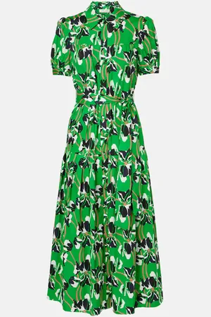 Diane von Furstenberg Vestido largo Jonah de algodón estampado