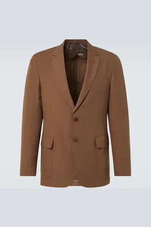 Ralph Lauren Blazer de botonadura simple de seda y lino