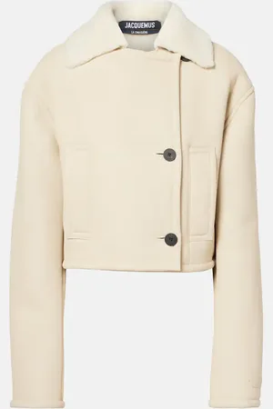 Jacquemus Chaqueta Marino de borrego cropped