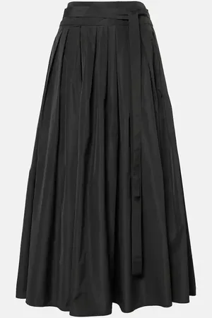 Max Mara Falda larga Gea de tafetán plisada