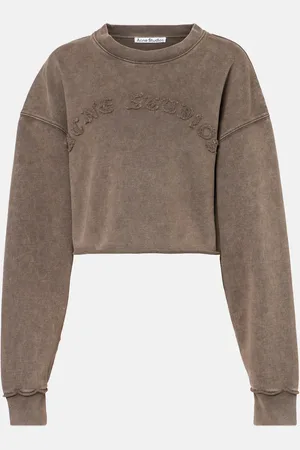 Acne Studios Sudadera cropped de jersey de algodón