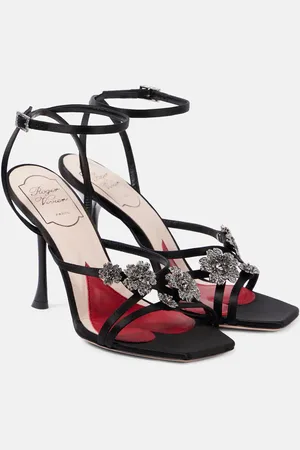 Roger Vivier Sandalias I Love Vivier Flower 100 de satén