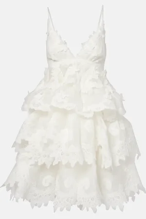 ZIMMERMANN Vestido corto Crush de lino y seda