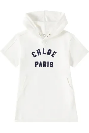 Chloé Chloé Kids Vestido en jersey de algodón con logo