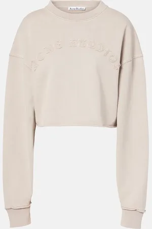 Acne Studios Sudadera cropped de jersey de algodón