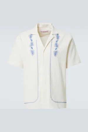 Orlebar Brown Camisa bowling Maitan de algodón bordada