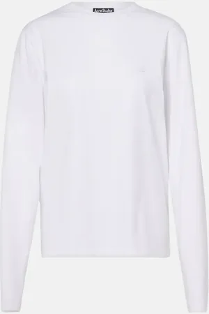 Acne Studios Top Face de jersey de algodón