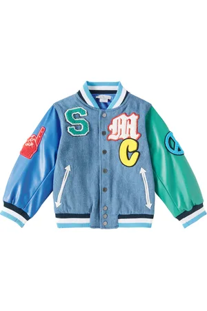 Stella McCartney Chaqueta bomber de denim bordada