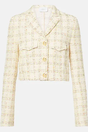 Giambattista Valli Chaqueta de mezcla de algodón a cuadros