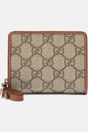 Gucci Cartera GG Canvas Mini con piel