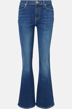 7 for all Mankind Jeans flared Ali de tiro alto