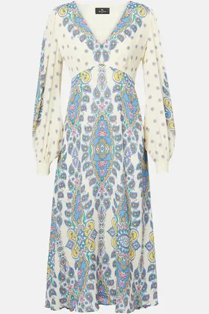 Etro Vestido midi en crepé de china