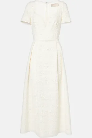 Elie saab Vestido midi de macramé