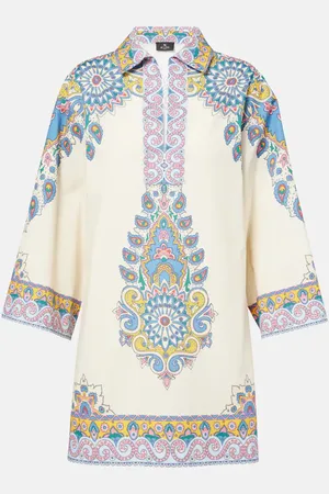 Etro Túnica en mezcla de algodón estampada