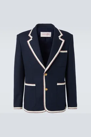 VALENTINO Blazer de mezcla de algodón y lino