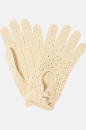 VALENTINO Guantes de pointelle de lana virgen