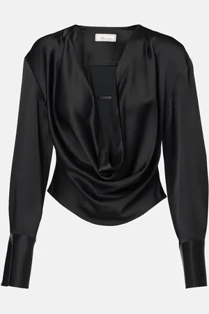 BLUMARINE Top Envers de satén drapeado