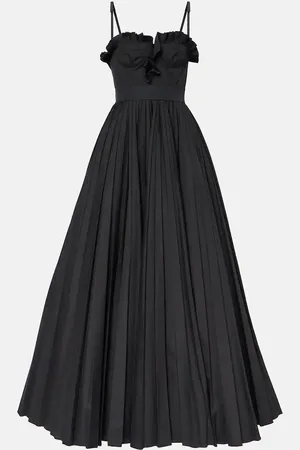 Giambattista Valli Vestido de fiesta de algodón plisado