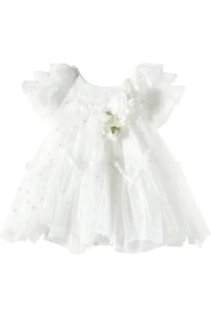MONNALISA Bebé - vestido Daisy de tul adornado