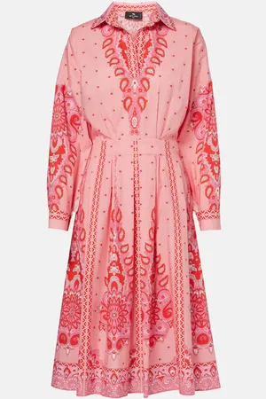Etro Vestido midi en mezcla de algodón