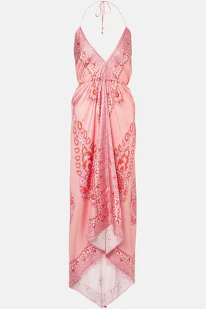 Etro Vestido midi asimétrico de seda