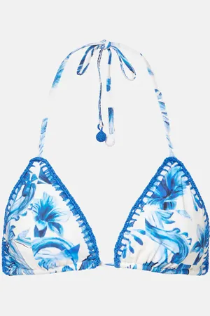 Farm Rio Top de bikini triangular estampado