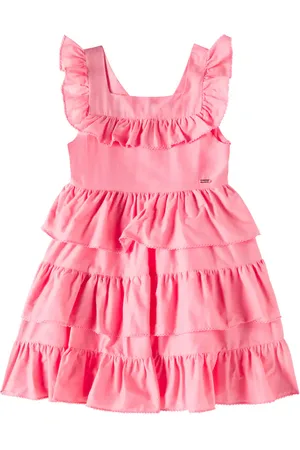 PATACHOU Vestido de algodón a capas con volantes