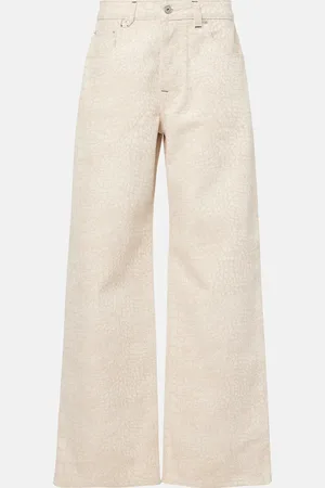 Jacquemus Jeans anchos efecto cocodrilo