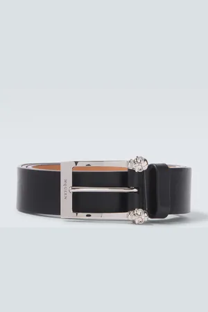 Alexander McQueen Cinturón de piel